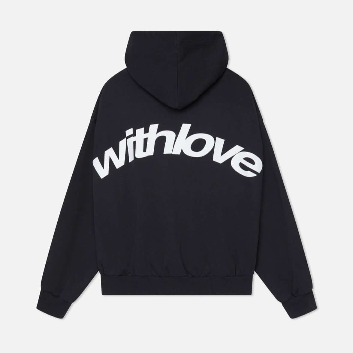 Oversized Hoodie with Printed Back Graphic "With Love"