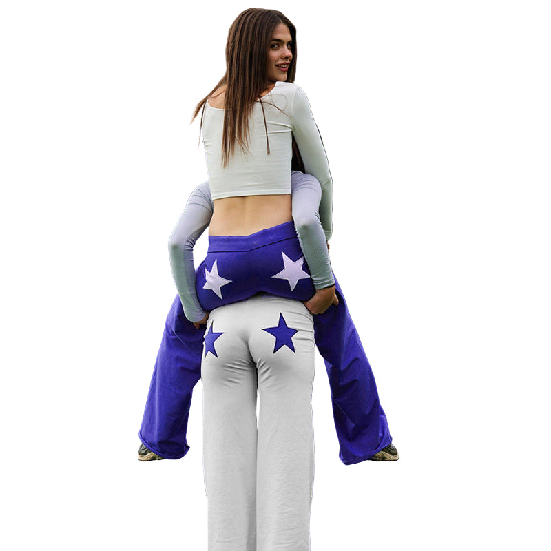 Star-Accent Cotton Blend Tapered Sweatpants