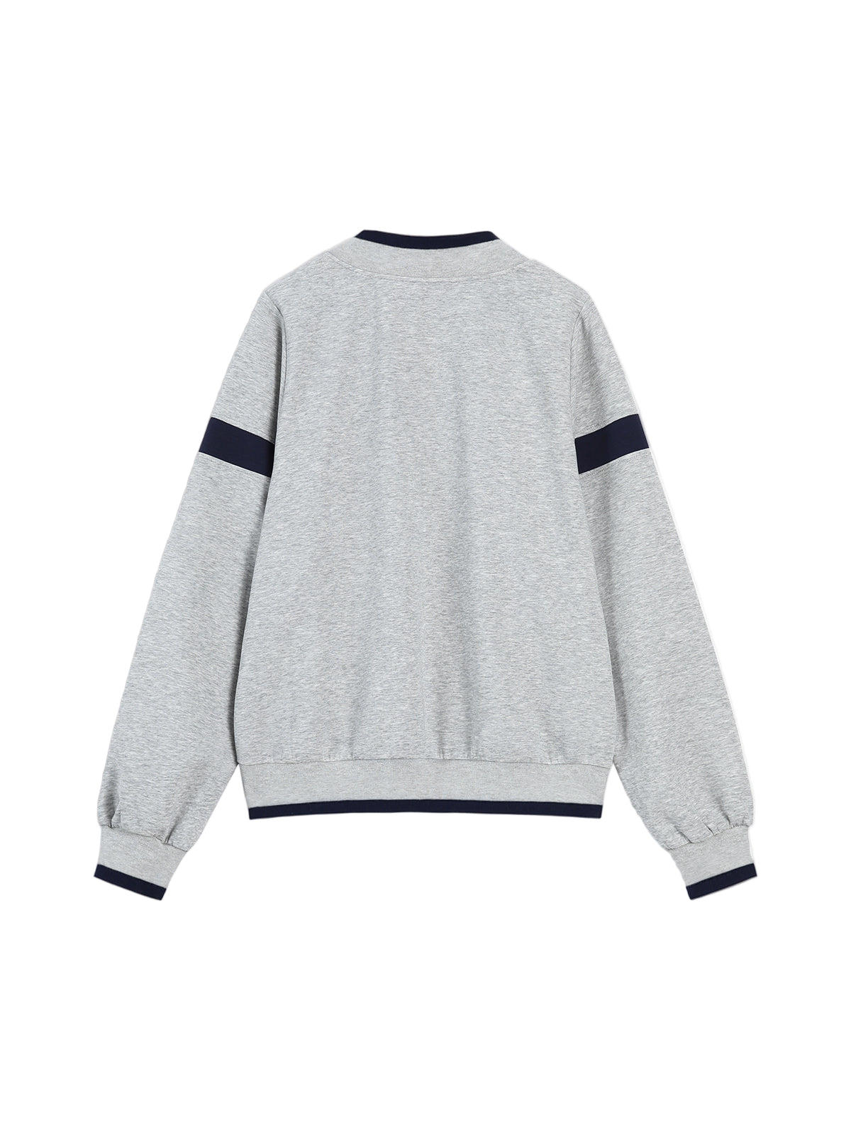 Oversized V-Neck Sweatshirt with Contrast Trim