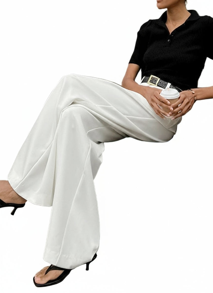 Wide-Leg High-Rise Pants
