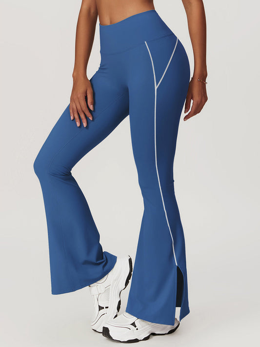 Leggings with Flared Legs | Contrast Stitch Design