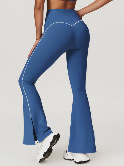 Leggings with Flared Legs | Contrast Stitch Design