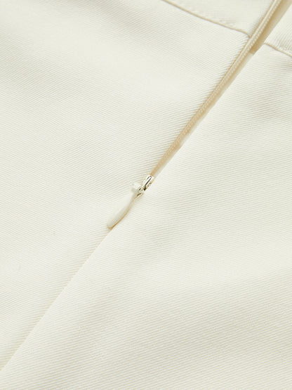 Mini Skirt with Waist Belt and Side Seams