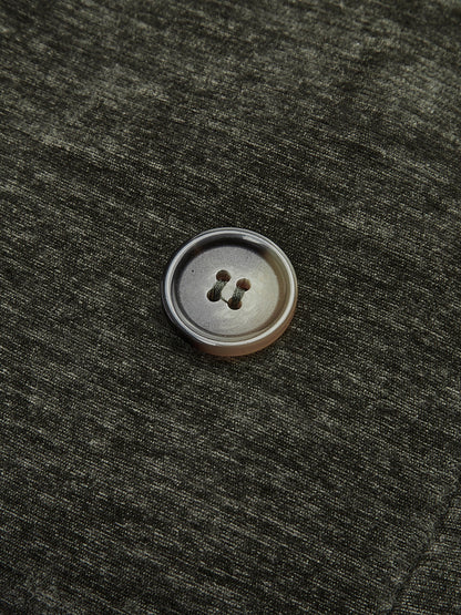 Velvet Blazer with Structured Shoulders and Button Front