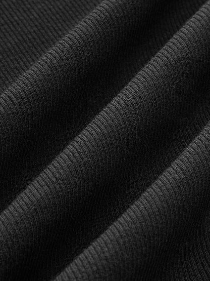 Ribbed Sleeveless Tank Top with Asymmetric Cut-Out