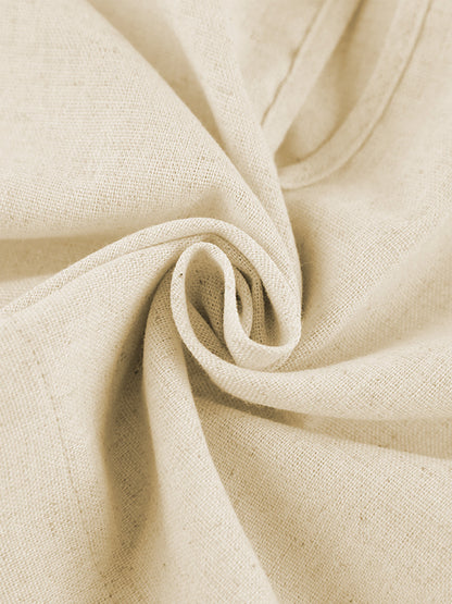 Sleeveless Crop Top and Wide-Leg Pants Co-Ord Set in Linen-Blend Material