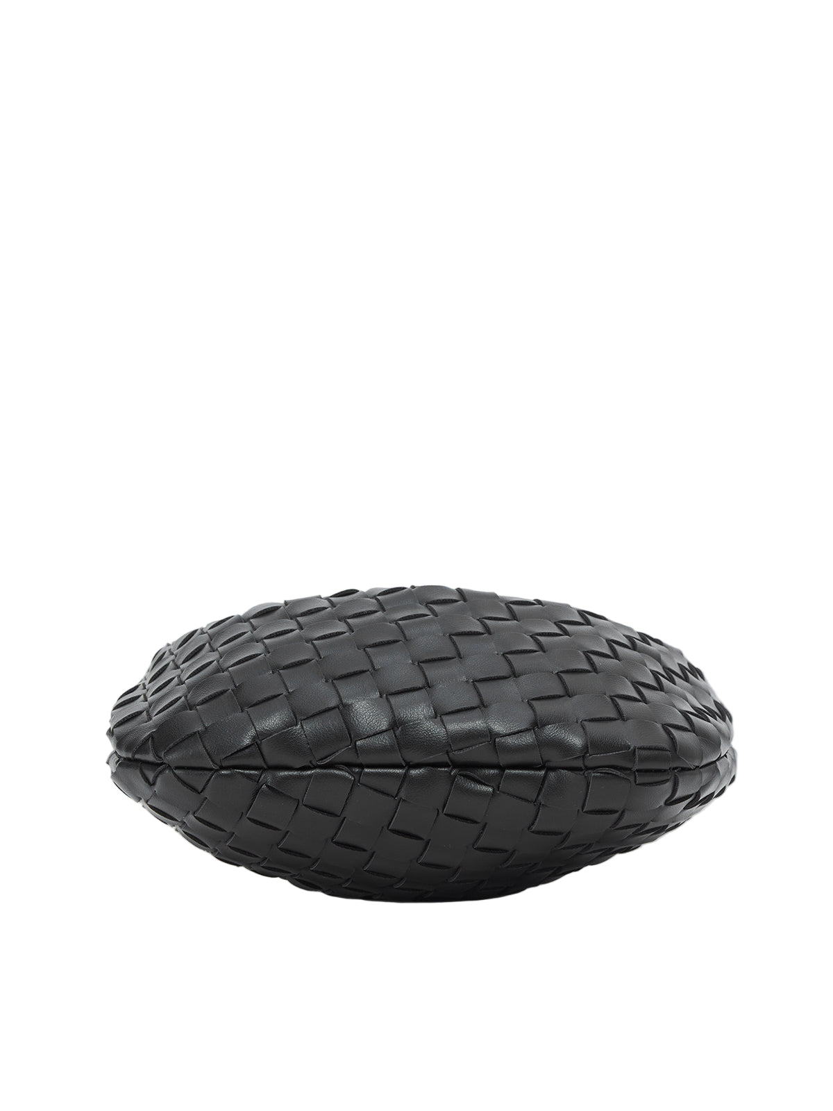 Structured Rectangular Bag with Knotted Top Handle and Gold-Tone Zipper