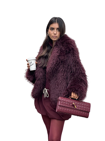 Rectangular Handwoven Clutch Bag with Clasp Closure