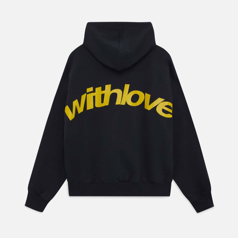 Oversized Hoodie with Printed Back Graphic "With Love"