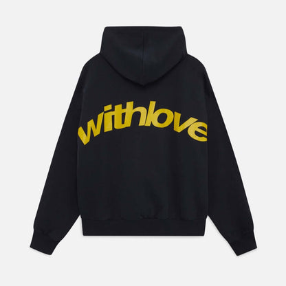 Oversized Hoodie with Printed Back Graphic "With Love"