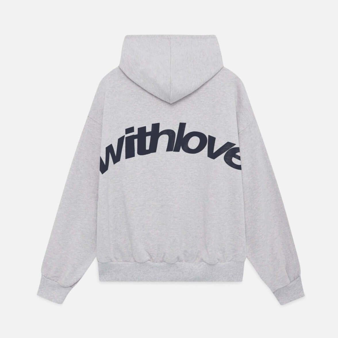 Oversized Hoodie with Printed Back Graphic "With Love"