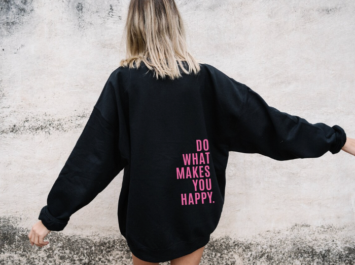 Oversized Hoodie with Slogan Print