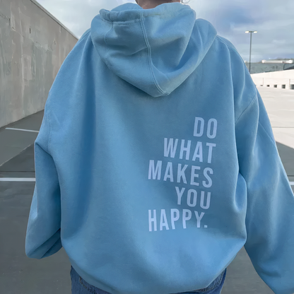 Oversized Hoodie with Slogan Print