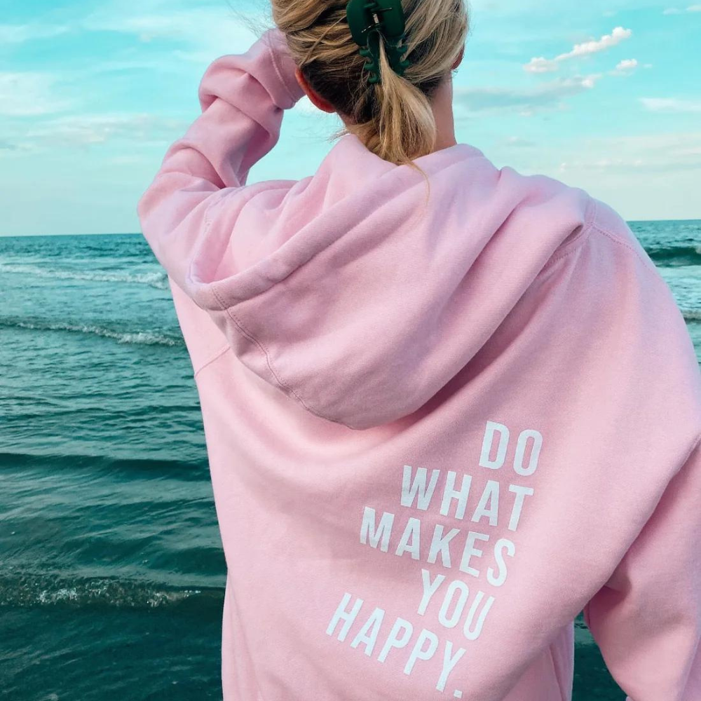 Oversized Hoodie with Slogan Print