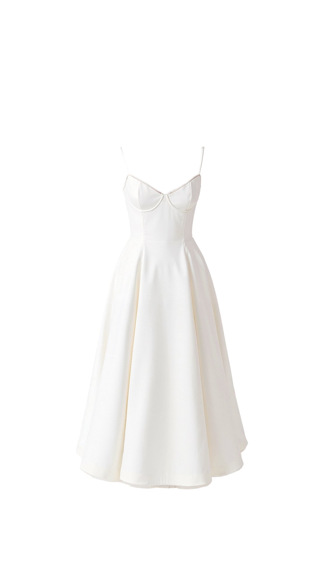 Bustier Midi Dress with Underwire Cups and Hidden Pockets