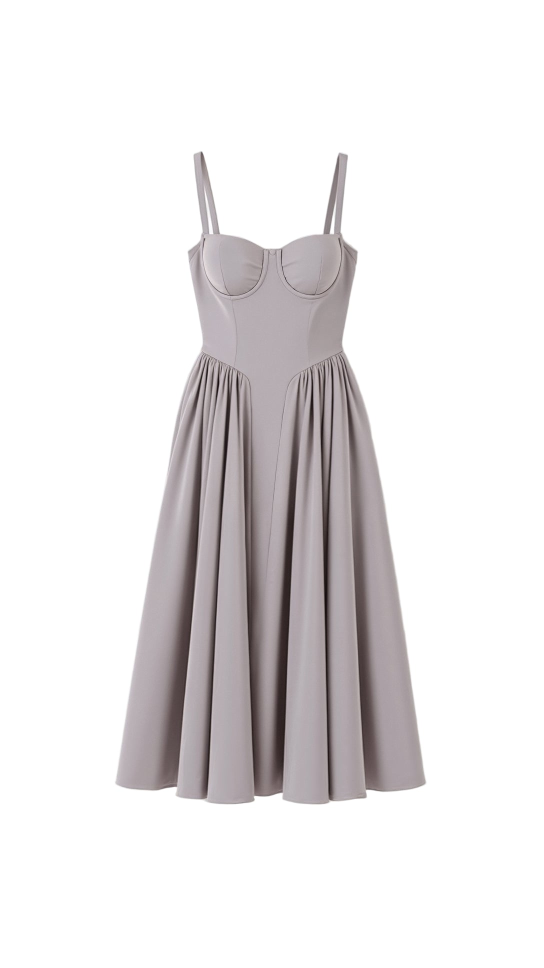 Gathered Bustier Midi Dress