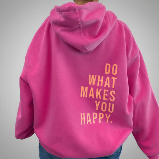 Oversized Hoodie with Slogan Print