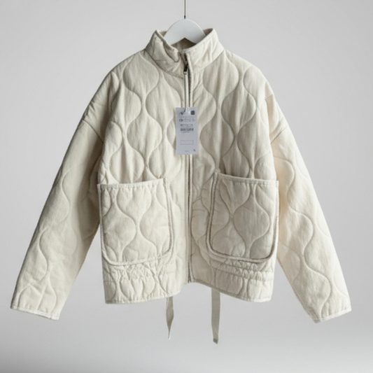 Quilted Jacket Zip Front Padded Jacket