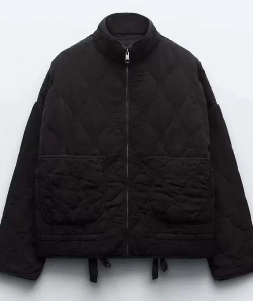 Quilted Jacket Zip Front Padded Jacket