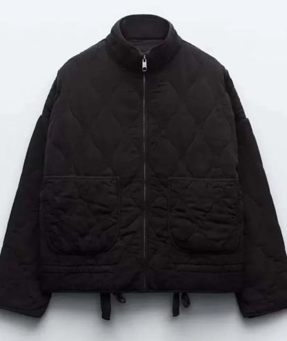 Quilted Jacket Zip Front Padded Jacket