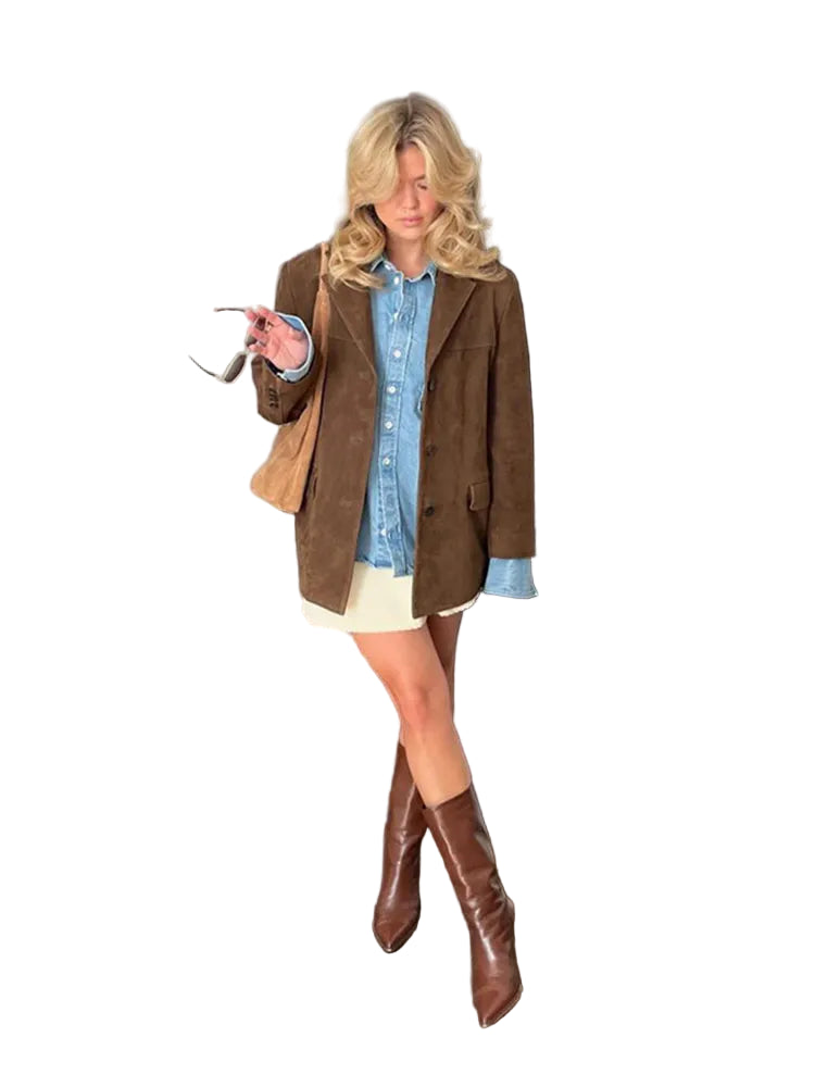 Mid-Length Jacket with Single Button