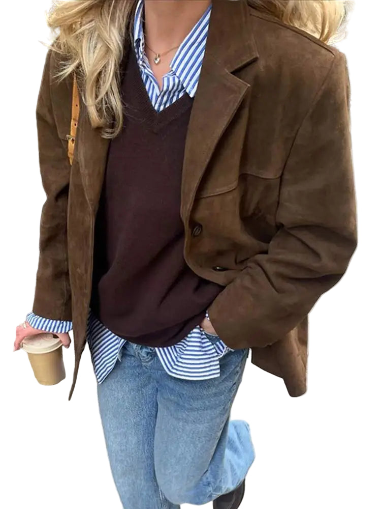 Mid-Length Jacket with Single Button