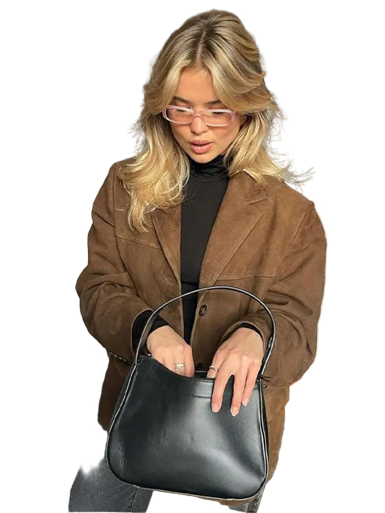 Mid-Length Jacket with Single Button