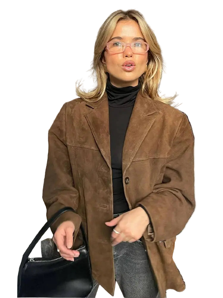 Mid-Length Jacket with Single Button