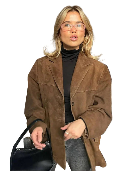 Mid-Length Jacket with Single Button