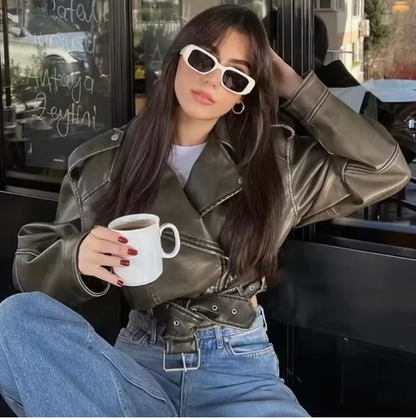 Short Biker-Style Jacket