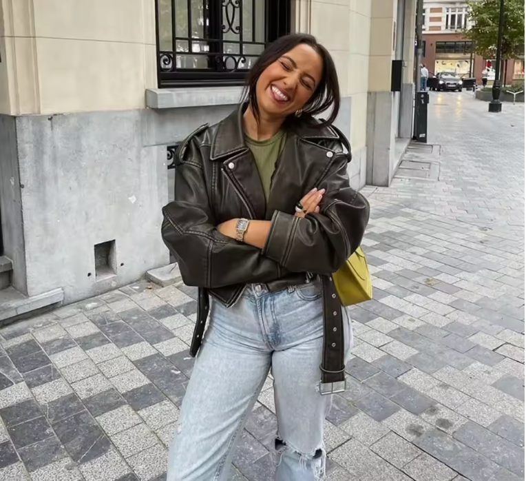 Short Biker-Style Jacket