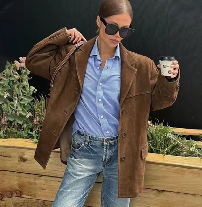 Button-Front Jacket with Flap Pockets