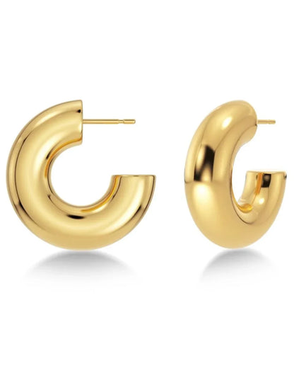 Sculptural Dome Hoop Earrings