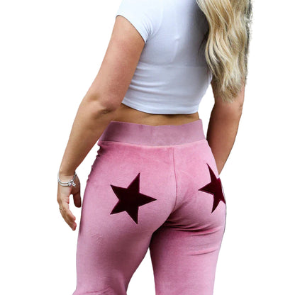 Star-Accent Cotton Blend Tapered Sweatpants