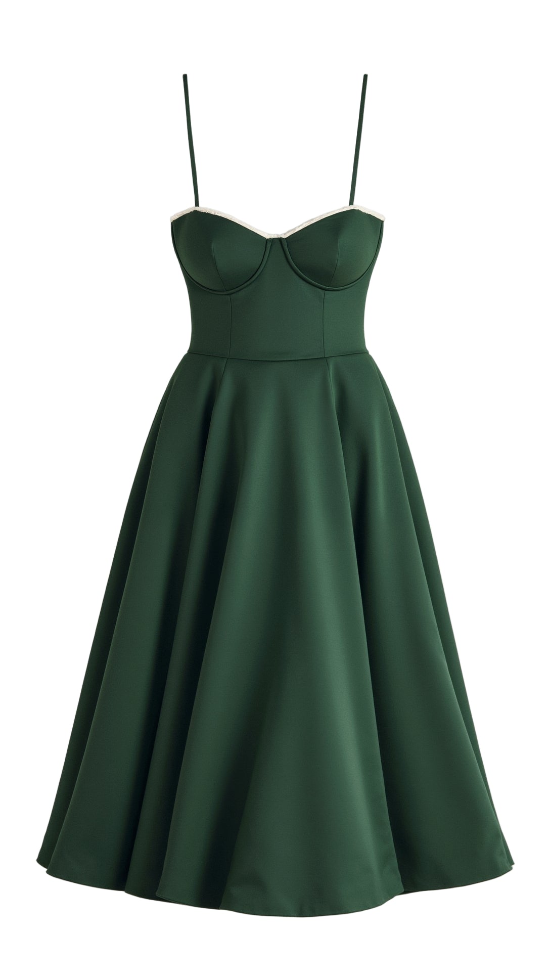 Bustier Midi Dress with Underwire Cups and Hidden Pockets