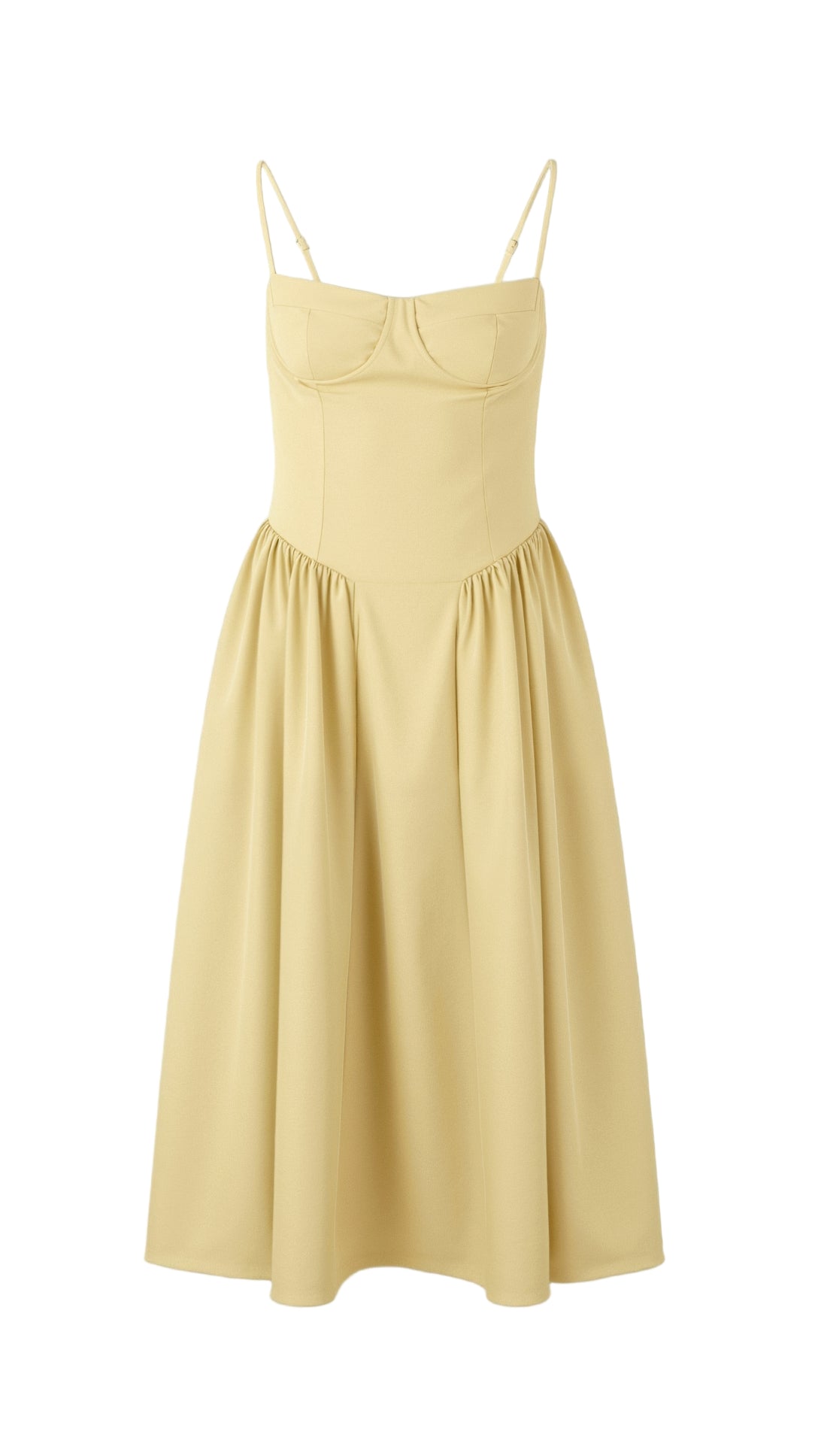 Gathered Bustier Midi Dress